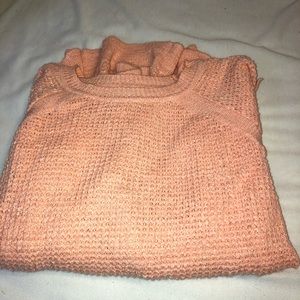 Pink Waffle Knit J Crew Sweater